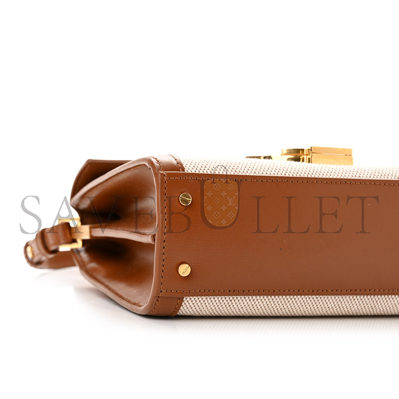 Y*L cassandra mini top handle bag in canvas and calfskin 602716 (20*16*7.5cm)